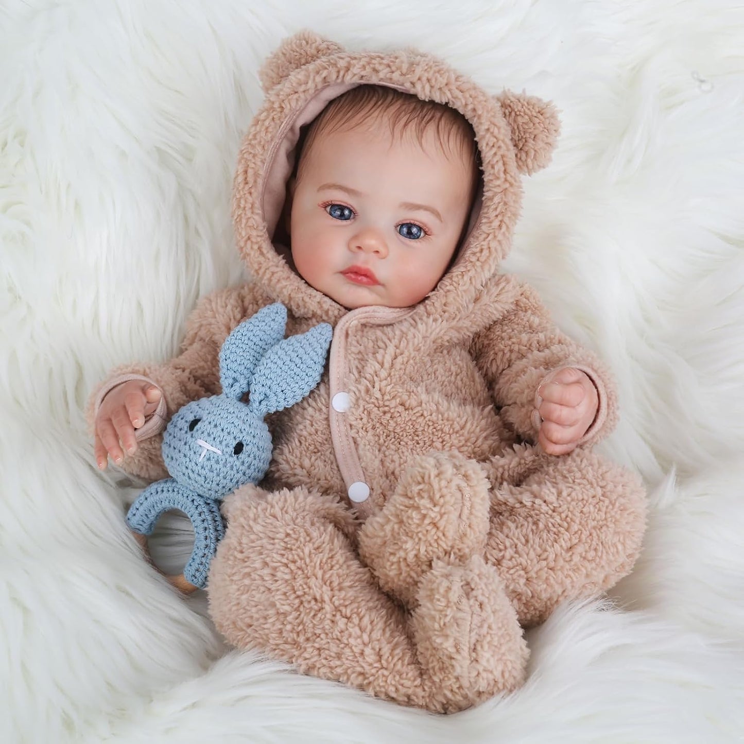 WOOROY Reborn Baby Dolls - 18 Inch Realistic Baby Doll Lifelike Full Baby Boy Real Life Baby Doll with Soft Vinyl Body can Swimming with Accessories Gifts for Kids 3+