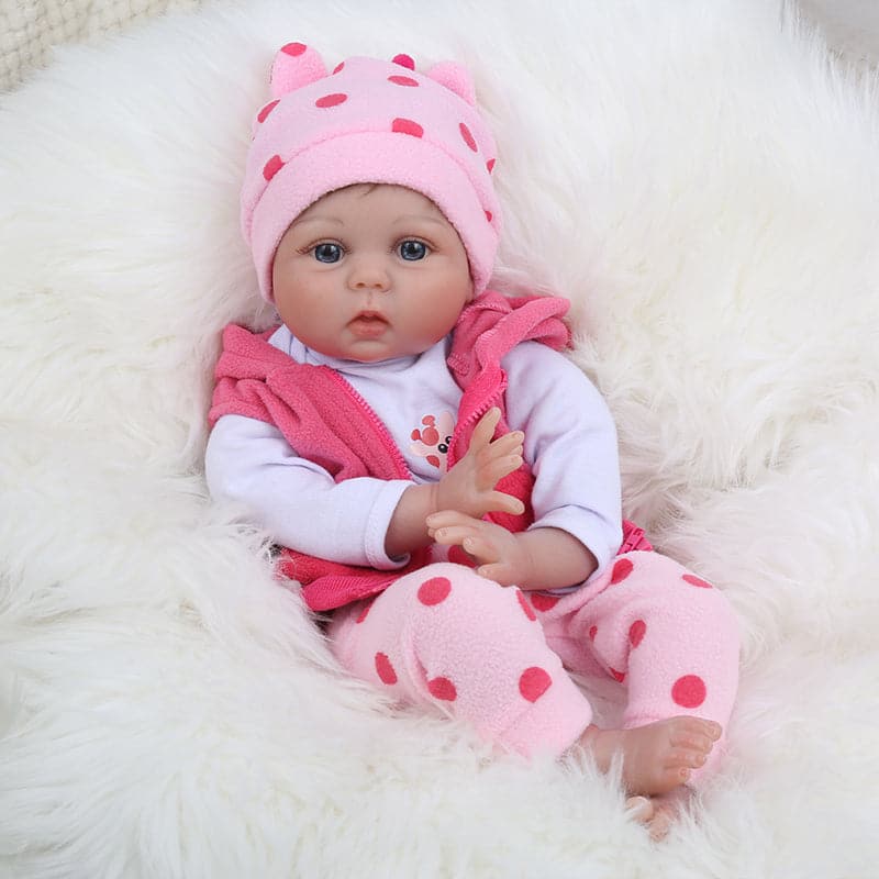 Pink Dot Deer Bodysuit 22'' Realistic Baby Doll - Lucy