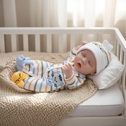 12'' WOOROY Reborn Realistic Baby Doll Lucas with Full Vinyl Body, Birthday & Christmas Gift for Kids Age 3+