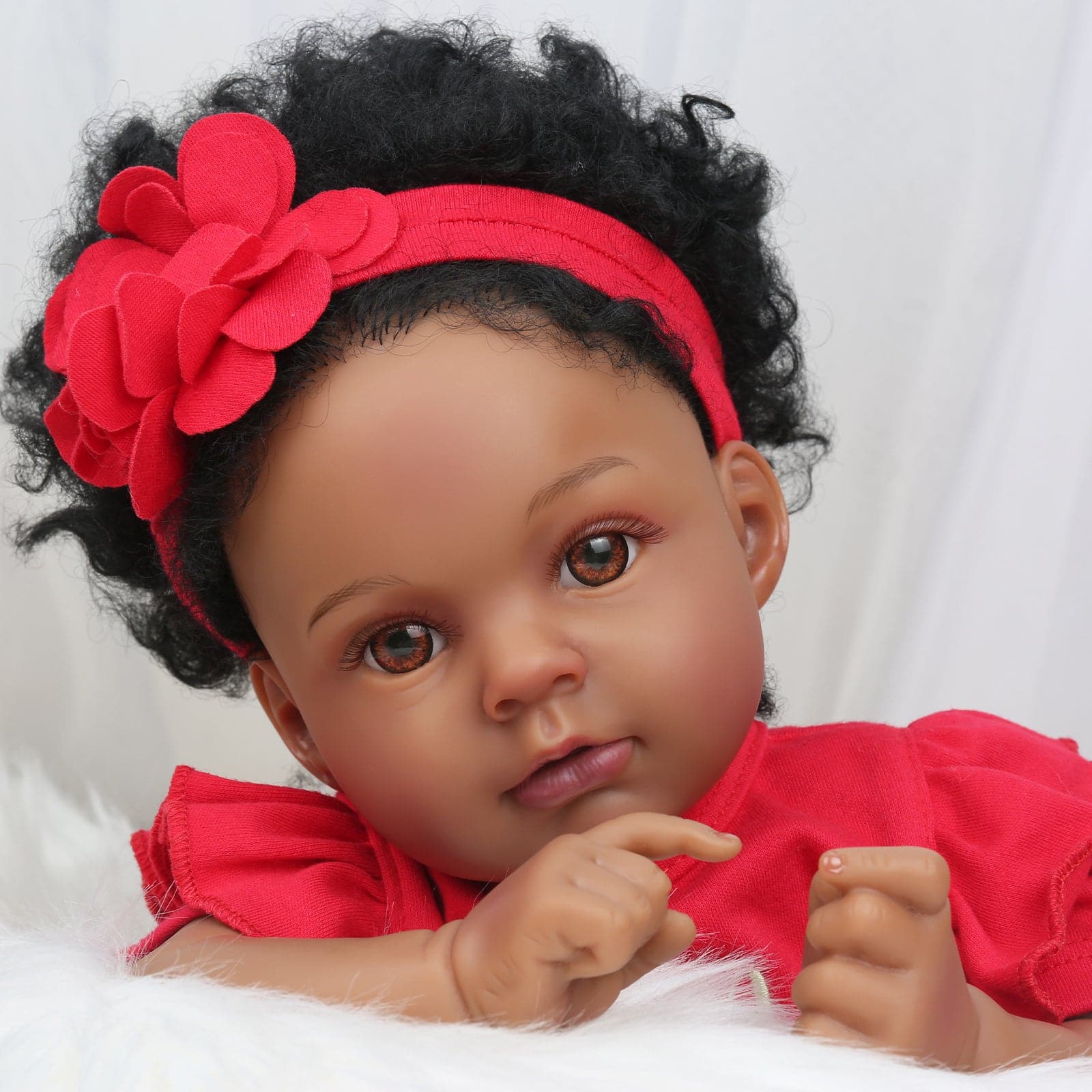 Realistic Reborn Baby Girl With outlet Rooted Black Hair