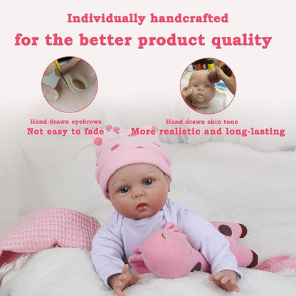 Pink Dot Deer Bodysuit 22'' Realistic Baby Doll - Lucy