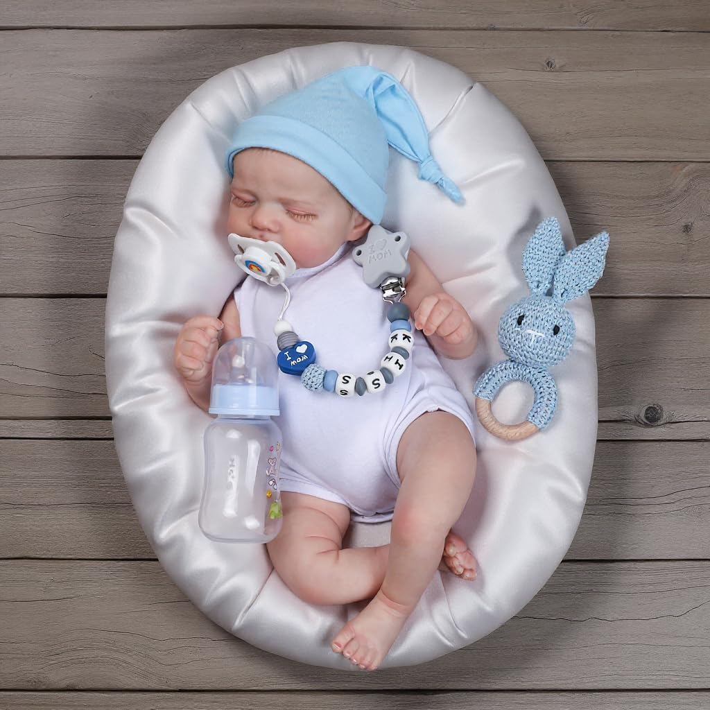 Realistic Reborn Baby Dolls Boy Pascale - 18 Inch Newborn Sleeping Baby Dolls, Lifelike Reborn Baby Dolls with Weighted Soft Cloth Body Birthday Gift Toy for Age 3+