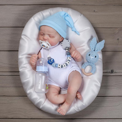 Realistic Reborn Baby Dolls Boy Pascale - 18 Inch Newborn Sleeping Baby Dolls, Lifelike Reborn Baby Dolls with Weighted Soft Cloth Body Birthday Gift Toy for Age 3+
