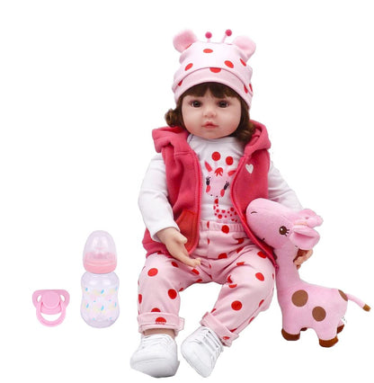 Pink Dot Deer Bodysuit 18'' Realistic Baby Doll - Hedy