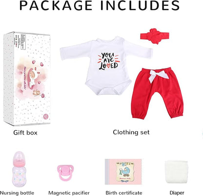 WOOROY Realistic Reborn Baby Doll Black Girl – 20 Inch Lifelike Real Life African American Newborn Doll with Soft Body Gift Set for Kids Age 3+