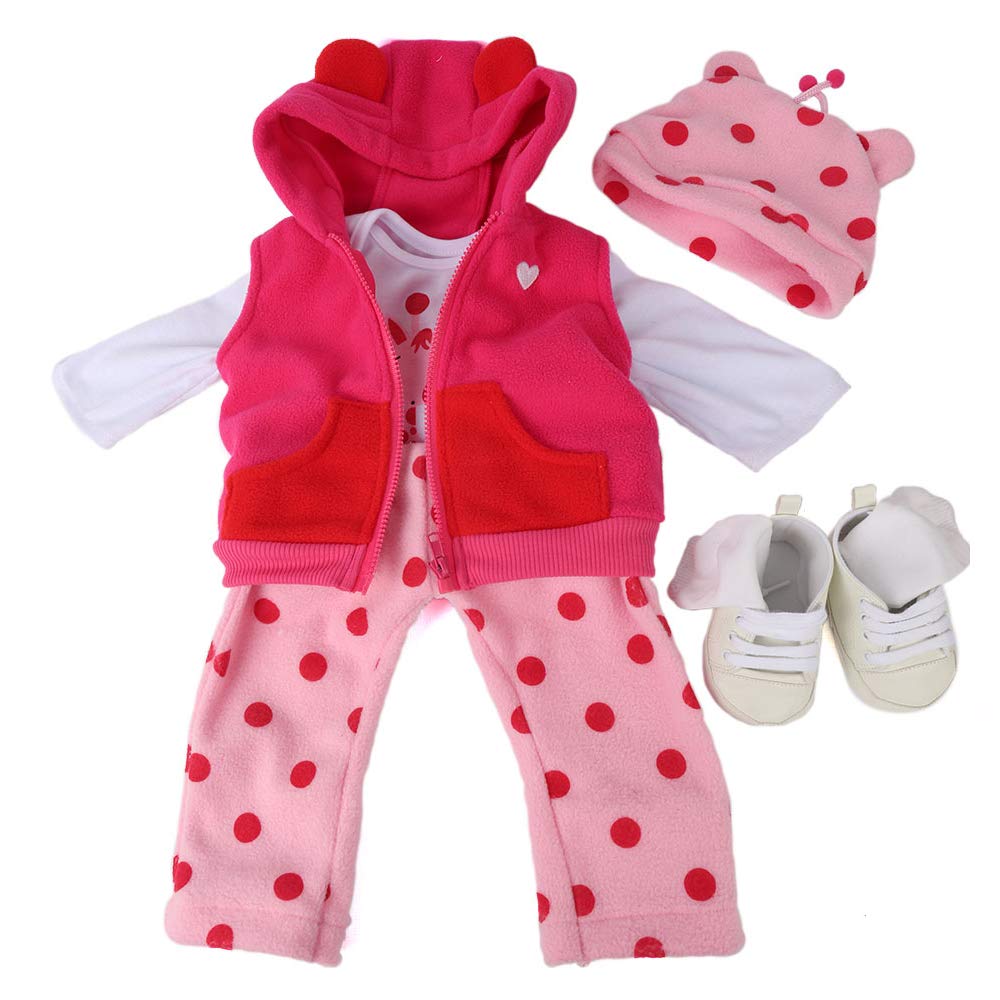 Pink Dot Deer Bodysuit 18'' Realistic Baby Doll - Hedy