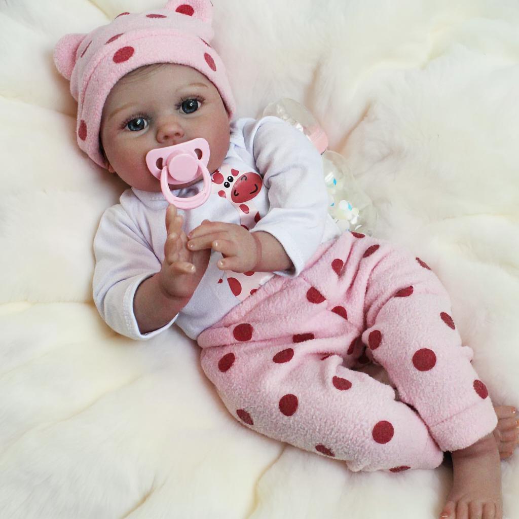 Pink Dot Deer Bodysuit 22'' Realistic Baby Doll - Lucy