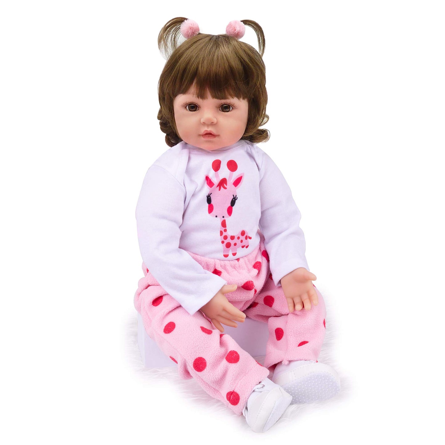 Pink Dot Deer Bodysuit 18'' Realistic Baby Doll - Hedy