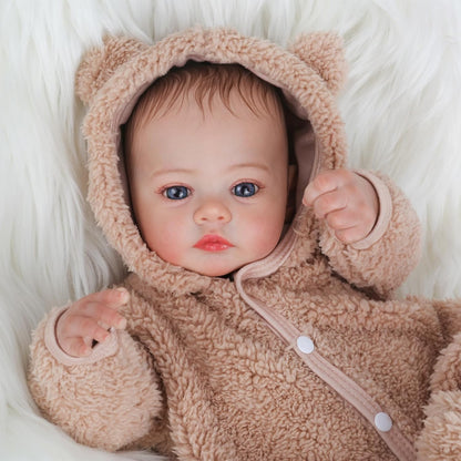 WOOROY Reborn Baby Dolls - 18 Inch Realistic Baby Doll Lifelike Full Baby Boy Real Life Baby Doll with Soft Vinyl Body can Swimming with Accessories Gifts for Kids 3+