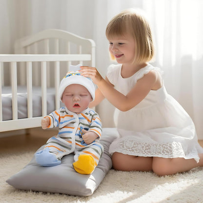 12'' WOOROY Reborn Realistic Baby Doll Lucas with Full Vinyl Body, Birthday & Christmas Gift for Kids Age 3+