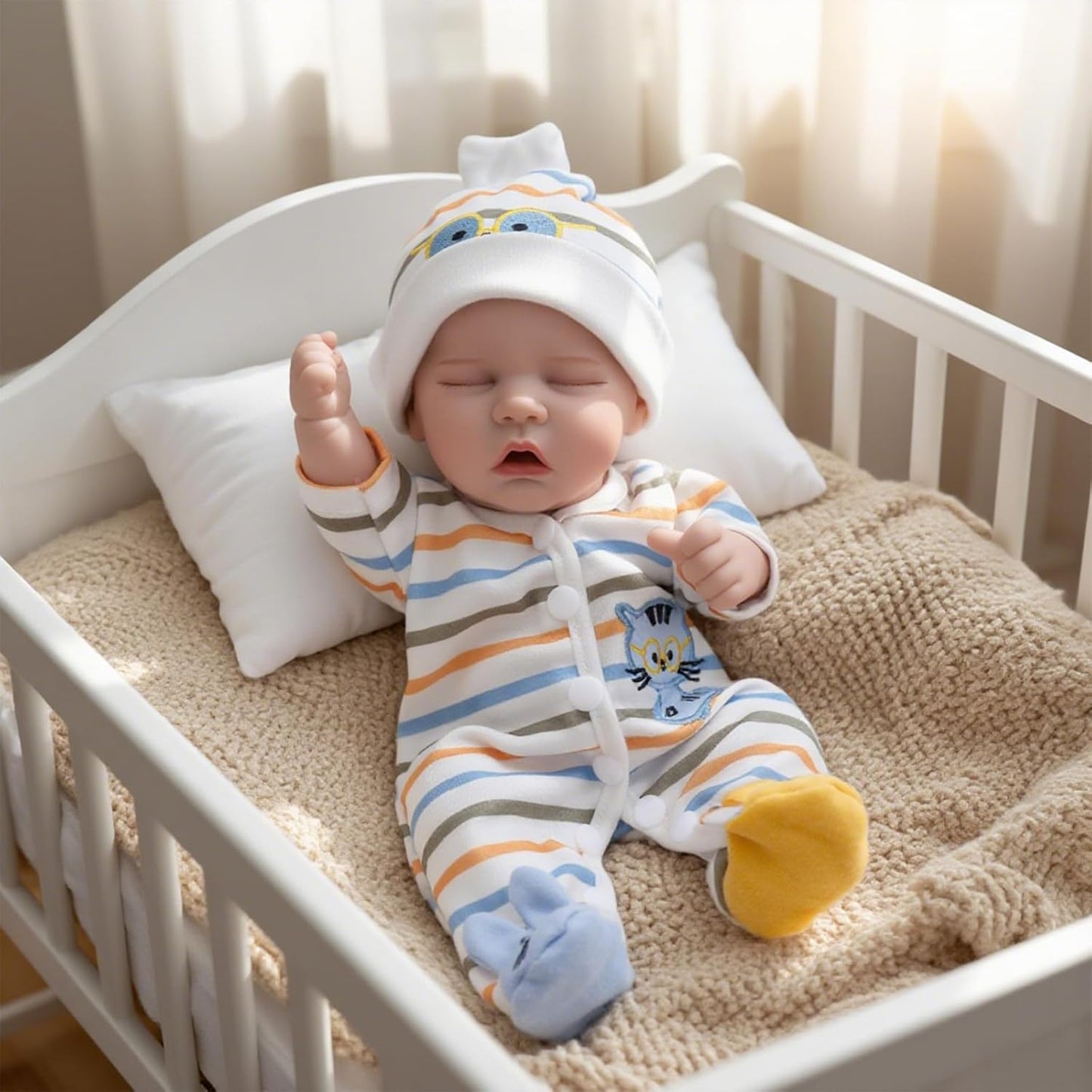 12'' WOOROY Reborn Realistic Baby Doll Lucas with Full Vinyl Body, Birthday & Christmas Gift for Kids Age 3+