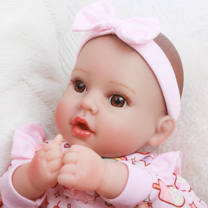 WOOROY Baby Dolls, 17 Inches Large Realistic Baby Doll with Cute Soft Body, Real Life Baby Dolls Girl, with Bottles & Pacifier, Diapers and Bibs, Gift Idea for Ages 3+