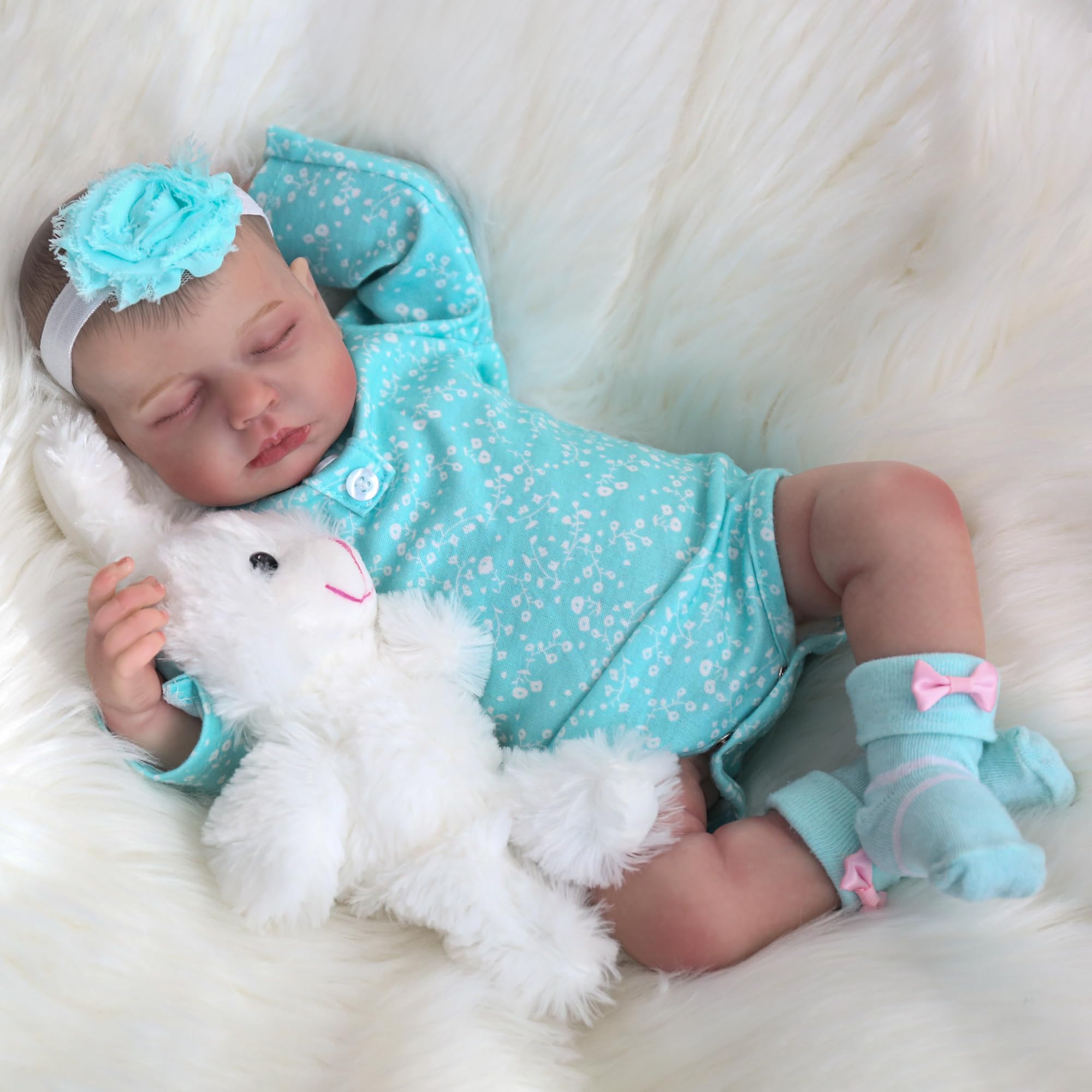 OOROY Realistic Reborn authentic Baby Dolls - 20 Inch Lifelike Newborn Baby Doll Girl Real