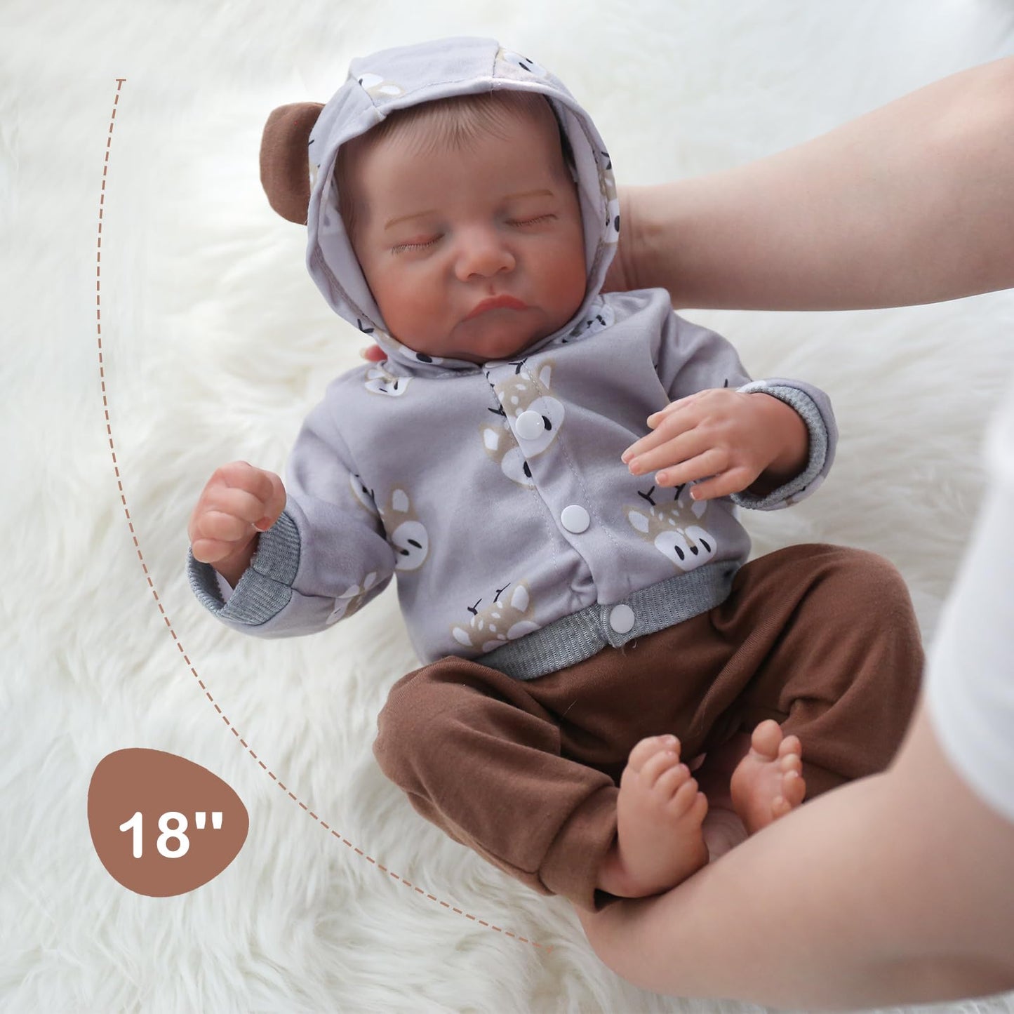 Squirrel Romper Set 18'' Realistic Baby Doll - Levi