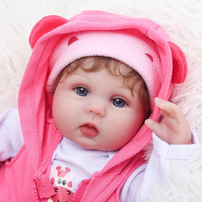 Pink Dot Deer Bodysuit 16'' Realistic Baby Doll - Lucy