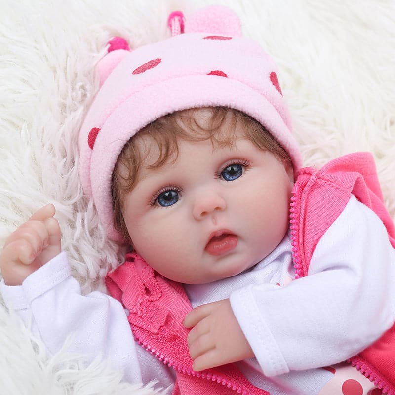 Pink Dot Deer Bodysuit 16'' Realistic Baby Doll - Lucy