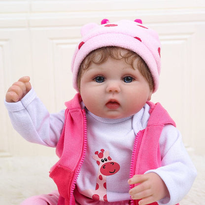 Pink Dot Deer Bodysuit 16'' Realistic Baby Doll - Lucy