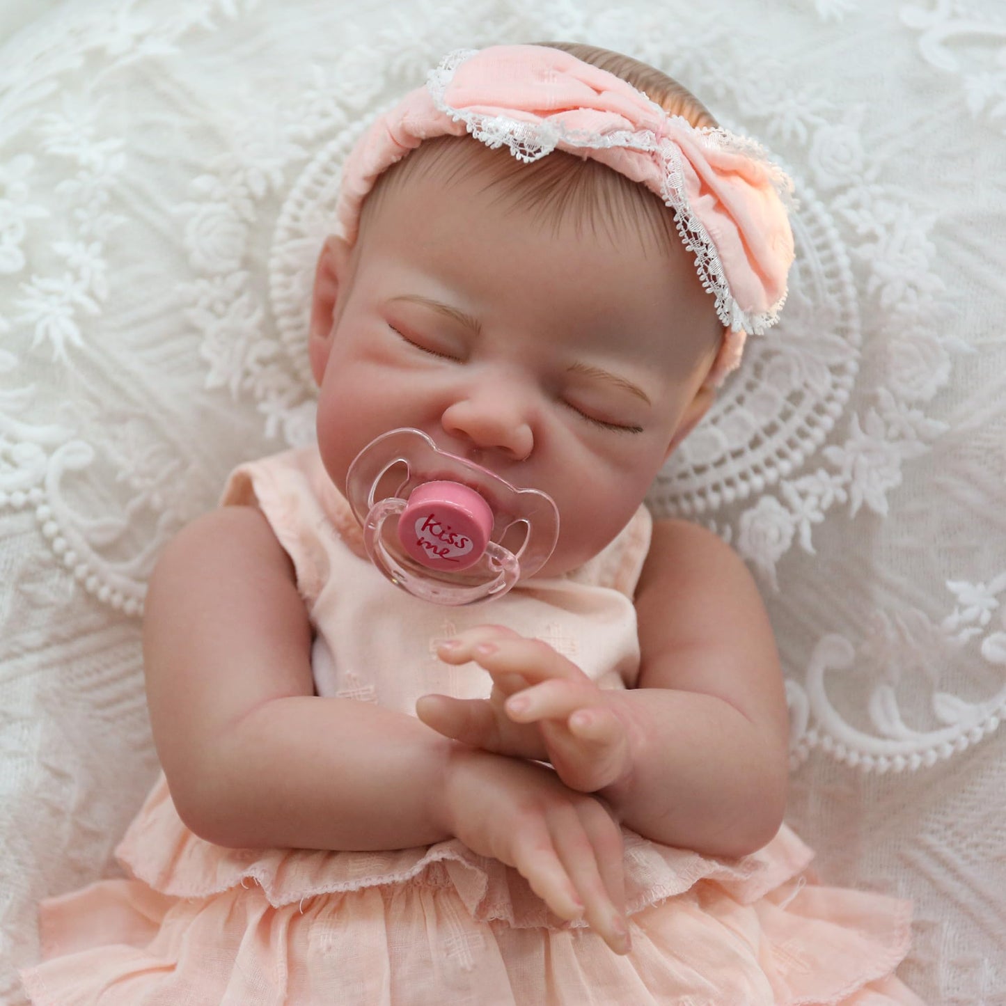 Pink Ruffle Romper 20'' Realistic Baby Doll - August