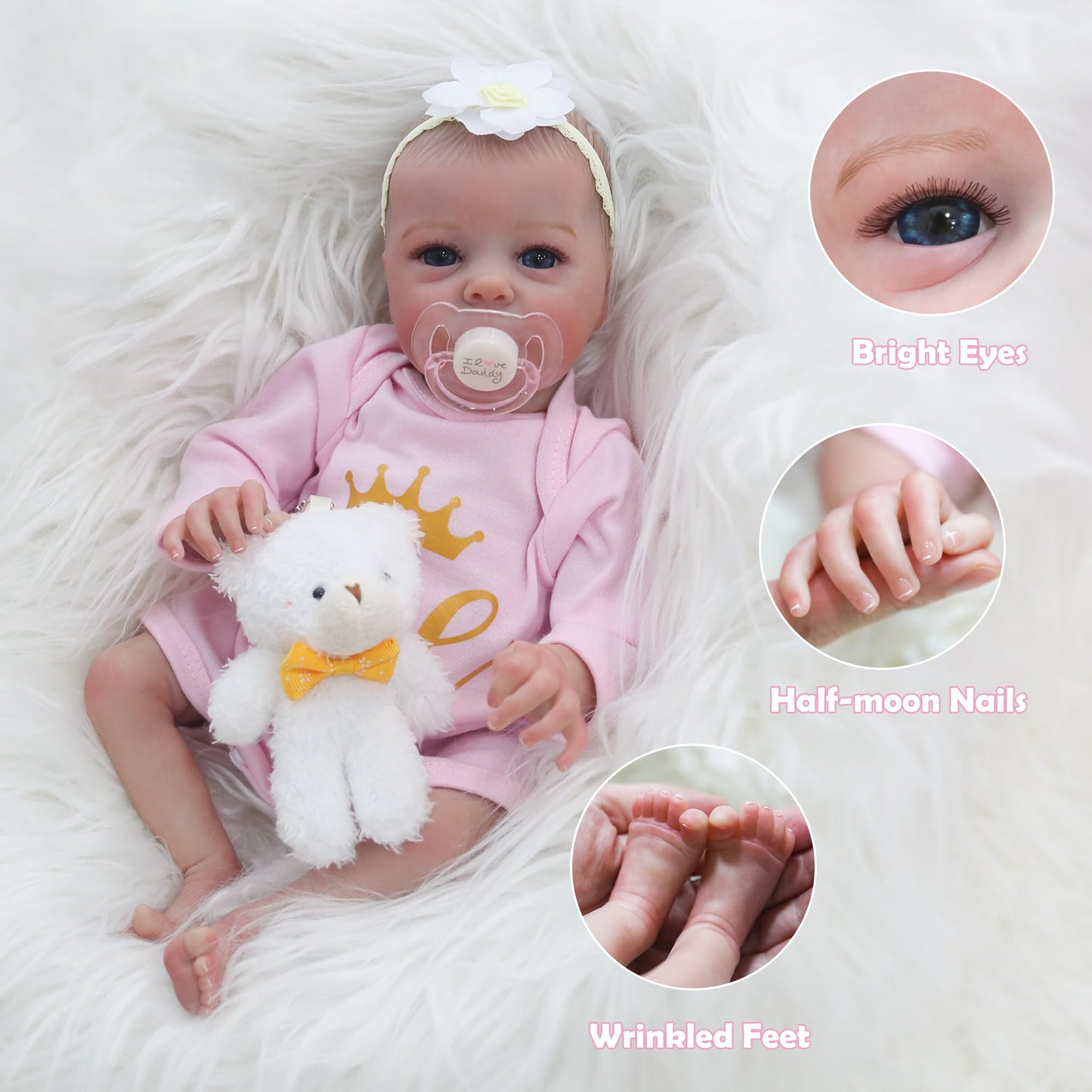 Pink Romper 16'' Realistic Baby Doll - Ada