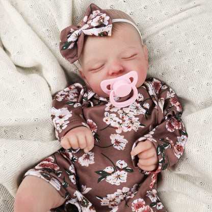 Brown Flower Romper 20'' Realistic Baby Doll - Ambe