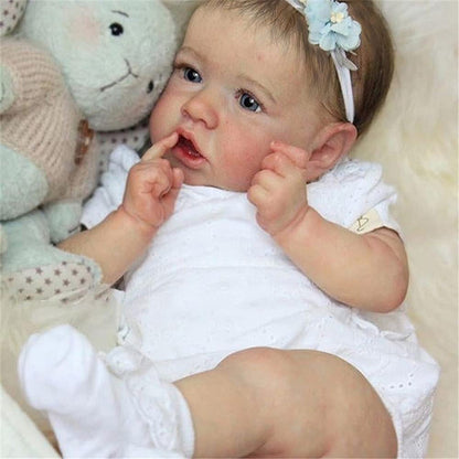 White Flower Romper 20'' Realistic Baby Doll - Saskia