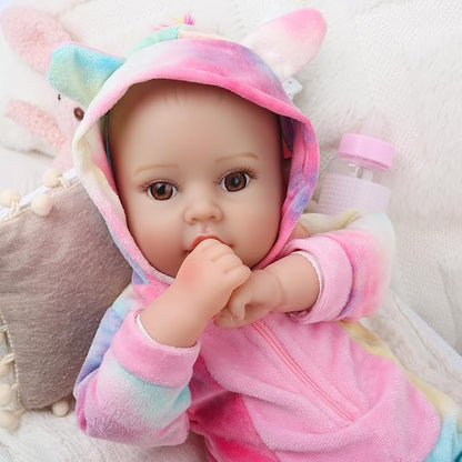 Lifelike Baby Dolls Girl, 18 inch Large Realistic Sweet Soft Body Baby Doll Real Life Baby Dolls Girl, with Accessories Gift for Kids Age 3 4 5 6 7 8+
