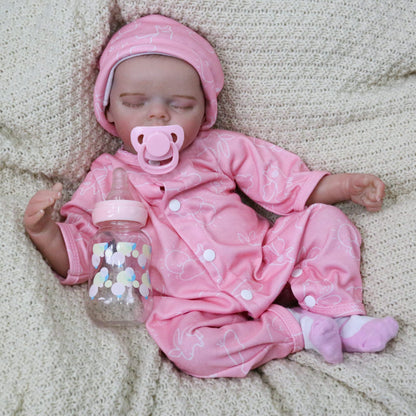 Pink Rabbit Romper Set 18'' Realistic Baby Doll - Lily