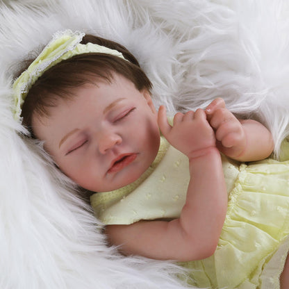 Realistic Reborn Baby Dolls - 20 Inch Sleeping Baby Doll Doris with Pink Outfit, Soft Weighted Lifelike Newborn Baby Doll Girl Cloth Body Poseable Real Life Baby Dolls Birthday Gift for Kids Age 3+