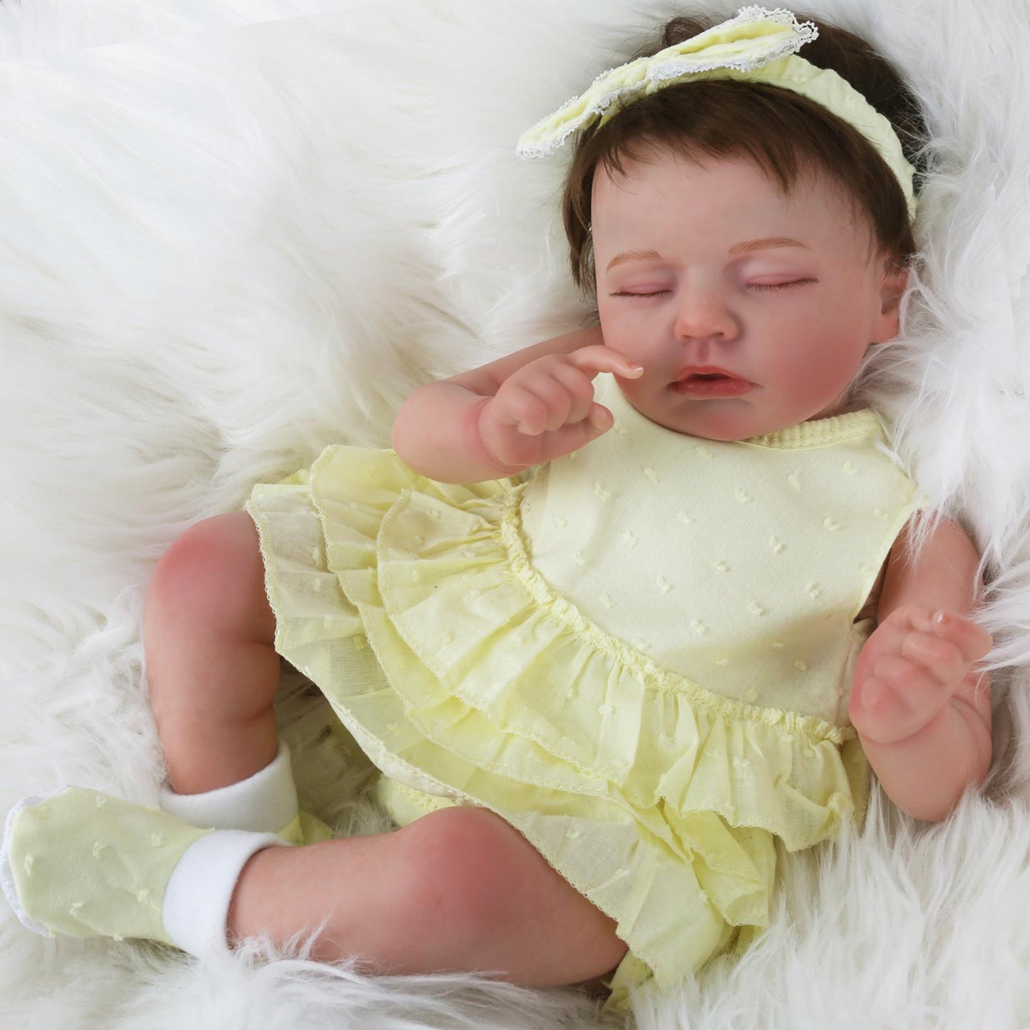 Realistic Reborn Baby Dolls - 20 Inch Sleeping Baby Doll Doris with Pink Outfit, Soft Weighted Lifelike Newborn Baby Doll Girl Cloth Body Poseable Real Life Baby Dolls Birthday Gift for Kids Age 3+