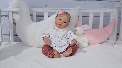 WOOROY Reborn Baby Dolls - 18 Inch Realistic Baby Doll Lifelike Full Baby Boy Real Life Baby Doll with Soft Vinyl Body can Swimming with Accessories Gifts for Kids 3+ (Copy)